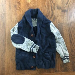 GAP Shawl neck cardigan with contrast sleeves